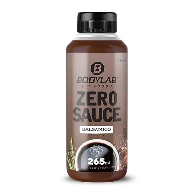 Abbildung von Bodylab24 Zero Sauce Balsamico 265ml, kalorienarm, nur 3 9 kcal je 15g Portion, fett und zuckerreduziert, perfekt zum Verfeinern von Gerichten, als oder Dressing, ideal für jede Diät