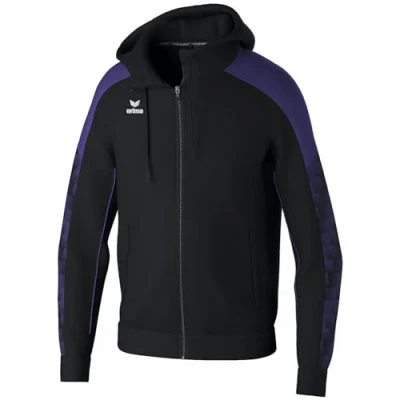 Abbildung von Erima Unisex Kinder EVO STAR Trainingsjacke mit Kapuze (1032407), schwarz/ultra violet, 140