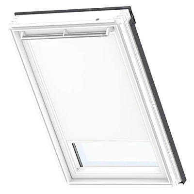 Abbildung von VELUX Verdunklungsrollo &quot;DKL C04 1025SWL&quot;, verdunkelnd, Verdunkelung, ohne Bohren, in Führungsschienen, weiße Führungsschienen &amp; Griffleiste