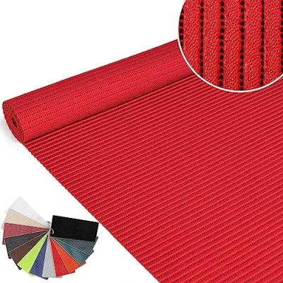 Abbildung von ANRO Badematte Weichschaummatte Bad und Duschvorleger Antirutsch Badläufer Uni Feuerrot 100x130cm