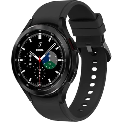 Abbildung von Samsung Galaxy Watch4 Classic, Runde Bluetooth Smartwatch, Wear OS, drehbare Lünette, Fitnessuhr, Fitness Tracker, 46 mm, Black