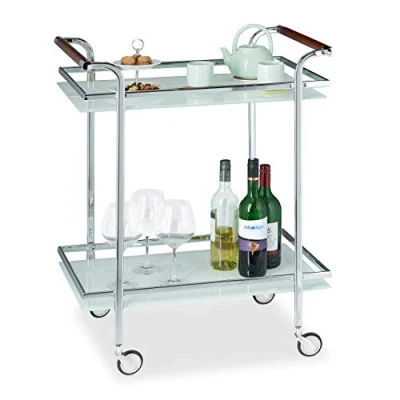 Abbildung von relaxdays Servierwagen Milchglas