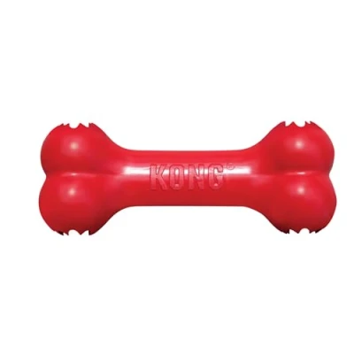 Abbildung von KONG Goodie Bone Klassischer Hundeknochen aus Naturkautschuk Leckerlispender Für Mittelgroße Hunde Rot
