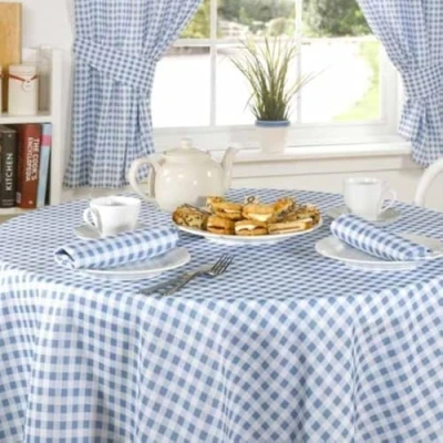 Abbildung von Emma Barclay Molly 63 Rd. Tischdecke, rund, 100% Polyester, 160 cm, Blau