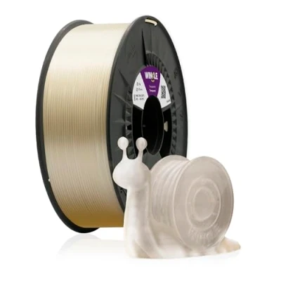 Abbildung von WINKLE PLA HD Filament, transparent, 3D Drucker 1,75 mm, 1 kg, kompatibel mit allen Druckern, Maßgenauigkeit, Spule kg