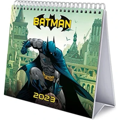 Abbildung von Grupo Erik Tischkalender 2023 Batman DC Comics Kalender Quer Format zum Aufstellen FSC zertifiziert Offizielle Lizenz