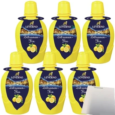 Abbildung von Leverno Zitronen Fix aus Italien 6er Pack (6x100ml Flasche) + usy Block