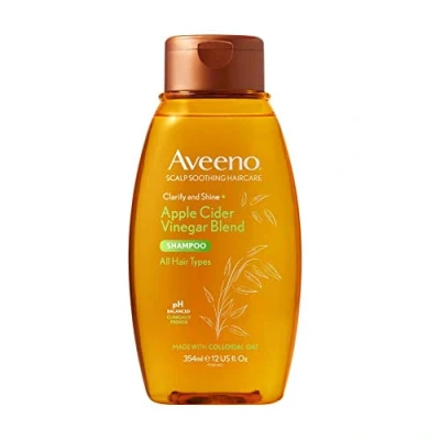 Abbildung von Aveeno Itchy Scalp Soothing &amp; Clarifying Shampoo mit Apfelessig bei juckender Kopfhaut, beruhigende und klärende Kopfhautpflege, für fettiges Haar, 354 ml