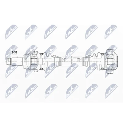 Abbildung von NTY NPW BM 038 Antriebswelle Hinterachse links Automatikgetriebe BMW: X1