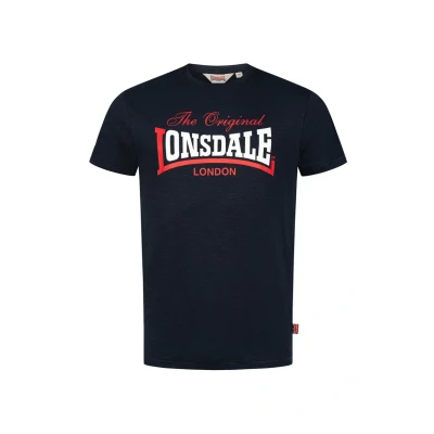 Abbildung von Lonsdale Normale Passform Aldingham Tshirt print, Herren, Größe: XXL, Dark navy red white