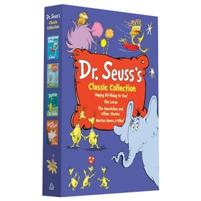 Abbildung von Dr. Seuss&#039;s Classic 4 Book Boxed Set Collection: Happy Birthday to You!; Horton Hears a Who!; The Lorax; Sneetches and Other Stories (Classic Seuss)