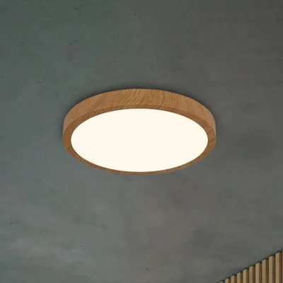 Abbildung von Briloner Leuchten Aufbauleuchte 3725 014, LED fest verbaut, Warmweiß, Holzoptik, 2900 lm, 38 cm