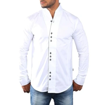Abbildung von CARISMA Langarmhemd Herren Langarm Stehkragen Hemd H 902 Regular fit Uni