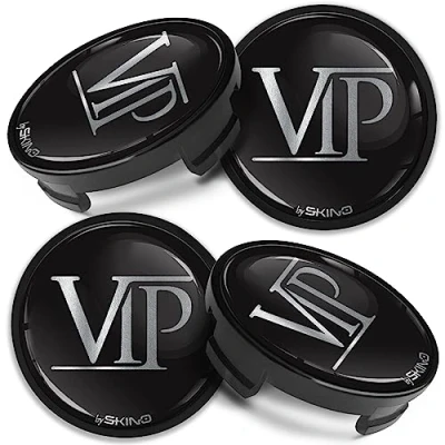 Abbildung von Biomar Labs Kompatibel mit Ford 6M211003 Nabenkappen Radnabenkappen 54mm VIP Logo Silver CFZ 14
