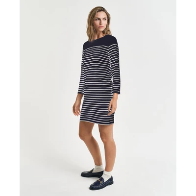 Abbildung von GANT Breton Dress Blusenkleid, Damen, Größe: Small, Evening blue