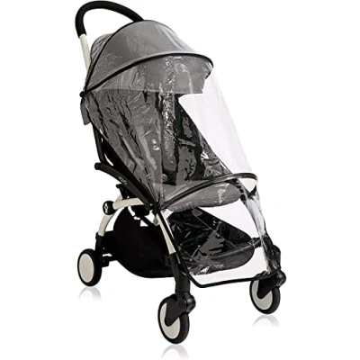 Abbildung von 1Stopbabystore Universal Regenschutz für Kinderwagen Babyzen Yoyo 6+ Regenhülle Pack 6 Monate+ Kristallkunststoff 250 Mikron Norm EN 71