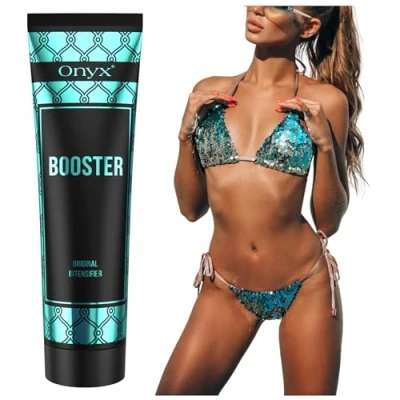 Abbildung von Onyx Booster Solarium Creme mit Bräunungsbeschleuniger ohne Selbstbräuner Sonnencreme &amp; Sonnenbank für Schnelle Bräune