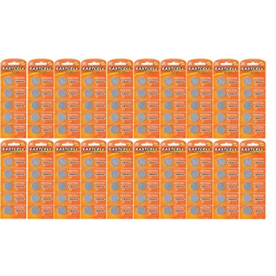 Abbildung von 100 x CR2032 3V Lithium Knopfzelle 210 mAh (20 Blistercards a 5 Batterien) EINWEG Markenware EASTCELL FBA