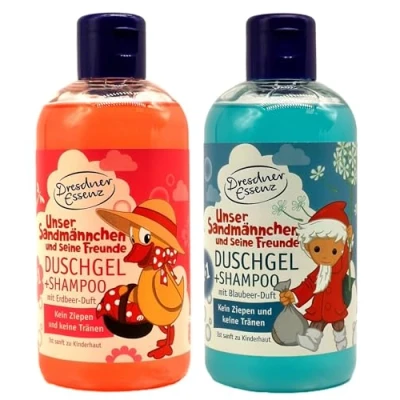 Abbildung von 2er Pack Dresdner Essenz Schnatterinchen 2in1 Duschgel &amp; Shampoo 250ml+ Unser Sandmännchen 250ml