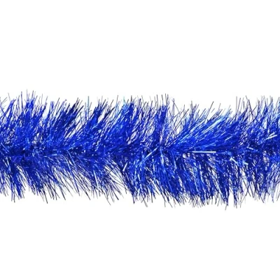 Abbildung von Creativery Weihnachtsgirlande 10cm x 3m Lametta Girlande für Weihnachtsbaum Butterfly 3 Meter Lamettagirlande Baumgirlande Christbaumdeko Farbauswahl: blau
