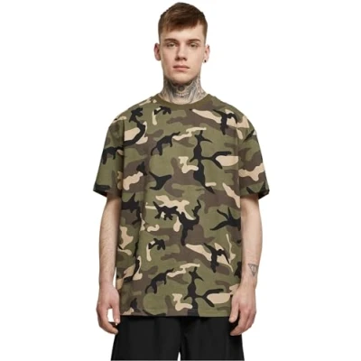 Abbildung von Urban Classics Heavy camo Tshirt print, Herren, Größe: XL, Wood aop