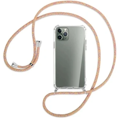 Abbildung von mtb more energy Handykette kompatibel mit Apple iPhone 11 Pro (5.8&#039;&#039;) Rainbow Smartphone Hülle zum Umhängen Anti Shock Full TPU Case