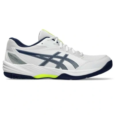 Abbildung von Asics Geltask 4 Handballschuh, Herren, Größe: 45, White/blue expanse Textil/synthetik