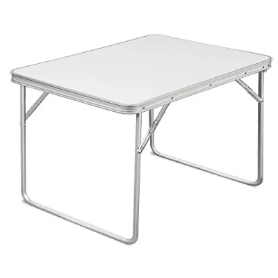 Abbildung von Casaria Campingtisch (1 St), Klappbar Wetterfest Kofferfunktion Klapptisch Falttisch 80x60cm Weiß