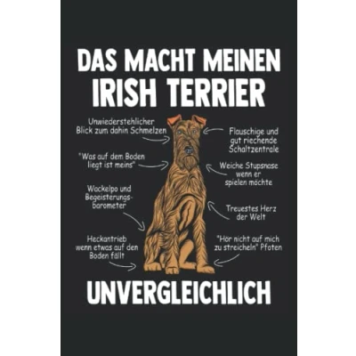 Abbildung von Anatomie eines Irish Terrier: Terrier Notizbuch Tagebuch DIN A5 Liniert 120 Seiten