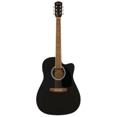 Abbildung von Fender FA 25CE Dreadnought Akustikgitarre, Walnuss Griffbrett, Schwarz