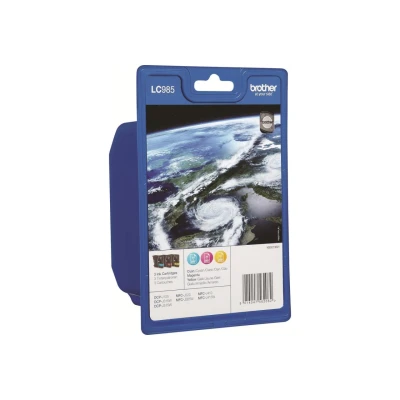 Abbildung von Brother Original LC 985 Druckerpatronen 3er Multipack C/M/Y 260 Seiten (LC985RBWBPDR)