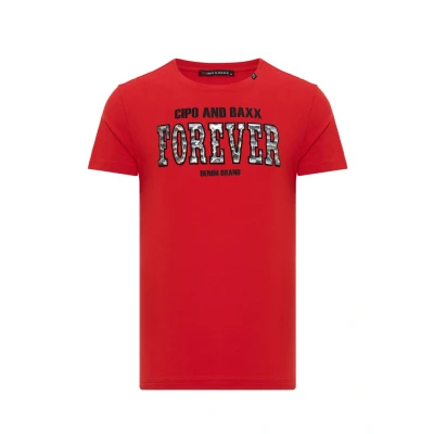 Abbildung von Cipo &amp; Baxx Tshirt print, Herren, Größe: Medium, Red