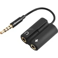 Abbildung von Sharkoon PMP35 TRRS Audio Combo Adapter für Gaming Headsets (PS4 / Tablets Smartphones Notebooks) schwarz