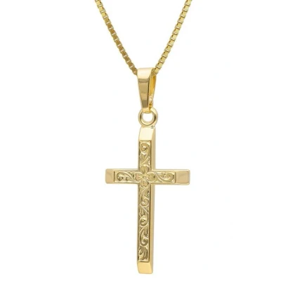 Abbildung von trendor 41858 Kreuz Anhänger Gold 333/8K mit vergoldeter Silberkette