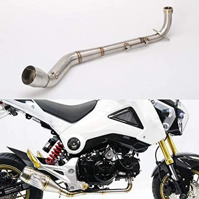 Abbildung von Für Honda MSX 125 / Grom 2013 2014 2015 MSX125 Slip On Front Full System Motorrad Auspuff Middle Link Pipe Abgaskrümmer Verbindungsrohrsystem