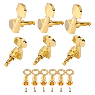 Abbildung von VGEBY 6er Set Geschlossen Stimmwirbel aus Zinklegierung String Tuning Key Pegs für Akustikgitarre/E Gitarre