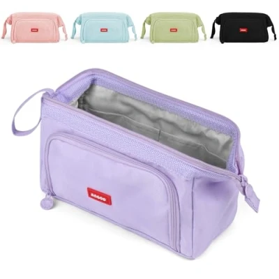 Abbildung von Mamowla Federmäppchen Groß Junge, Super terbar Mäppchen Mädchen Teenager mit Kapazität Für Kinder Studenten Erwachsene Federtasche,Hellviolett
