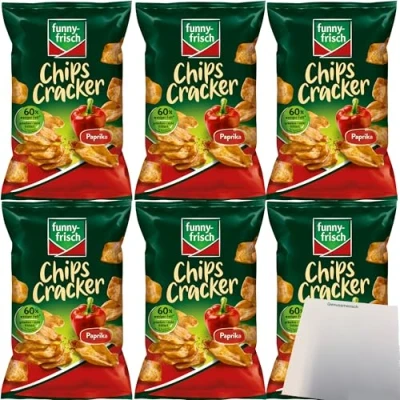 Abbildung von usy Bundle für Funny Frisch Chips Cracker Paprika 6er Pack (6x90g Packung) + Block