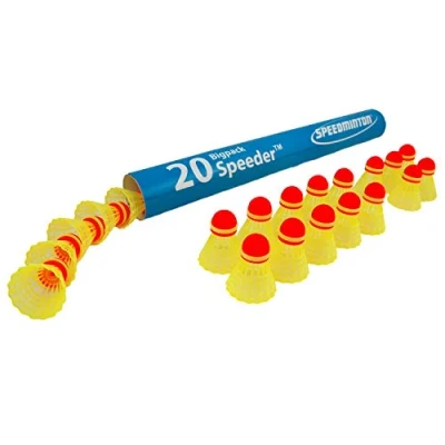 Abbildung von Speedminton Speeder Big Tube Match, 20 Stück, für Erwachsene, Unisex, Gelb, 40