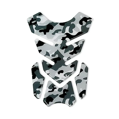 Abbildung von 4R Quattroerre.it 18166 Tankpad 3D Motorrad Tankschutz Full Mimetic Grau, 19 x 13 cm