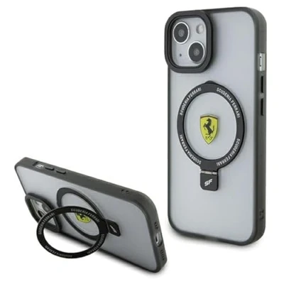 Abbildung von CG Mobile Ferrari FEHMP15MUSCAH Hülle für iPhone 15 Plus / 14 6.7&quot; transparent hardcase Ring Stand 2023 Collection