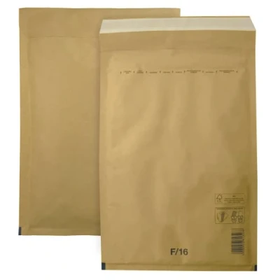 Abbildung von Netuno 50 Stück Versandtaschen gepolstert F6 240 x 350 mm Braun haftklebend Luftpolstertaschen Luftpolsterumschläge Polsterumschläge Briefumschläge Recycling