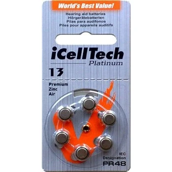 Abbildung von iCellTech Typ 13 6 Stück Hörgerätebatterien