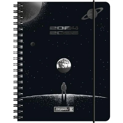 Abbildung von BRUNNEN Schülerkalender (2024/2025) „Outer Space“, 2 Seiten = 1 Woche, A6, 208 Seiten, schwarz