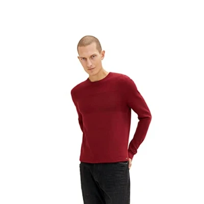 Abbildung von TOM TAILOR Herren 1035763 Pullover, 30315 Burgundy Melange, L