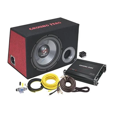Abbildung von Ground Zero GZ BASS KIT 12.300X + Cable 30 cm Aktiv Subwoofer mit 300 Watt (RMS: 200 Watt)