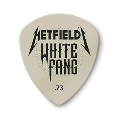 Abbildung von JIM DUNLOP Plektrum Ultex Hetfield&#039;s White Fang 0,73mm Schachtel aus Metall mit 6 Stück, Weiß