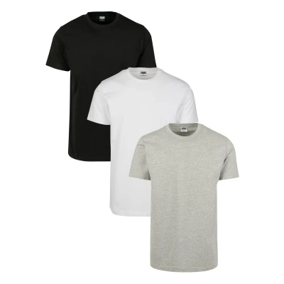 Abbildung von Urban Classics 3 PACK Tshirt basic, Herren, Größe: Small, Black/white/grey