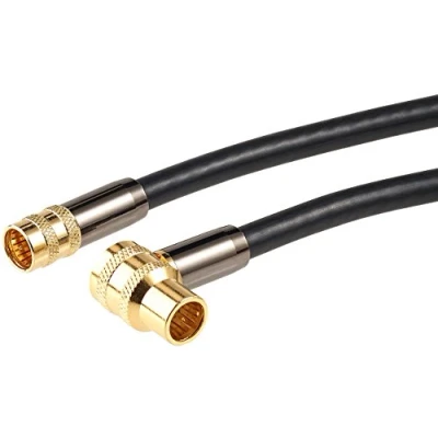 Abbildung von auvisio Koaxialkabel: HDTV Sat Antennenkabel (F Winkelstecker), 20 m, 105 dB, 4X Abschirmung (Satkabel, Abgeschirmte Antennenkabel, Kabel Receiver)