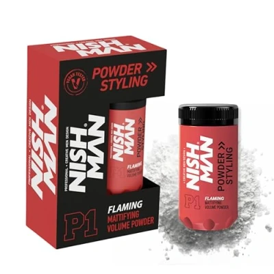 Abbildung von NISHMAN Haarstylingpuder P1 Flaming 20g Mangoduft Maximales Volumen und Textur Flexibler Halt Mattes Finish